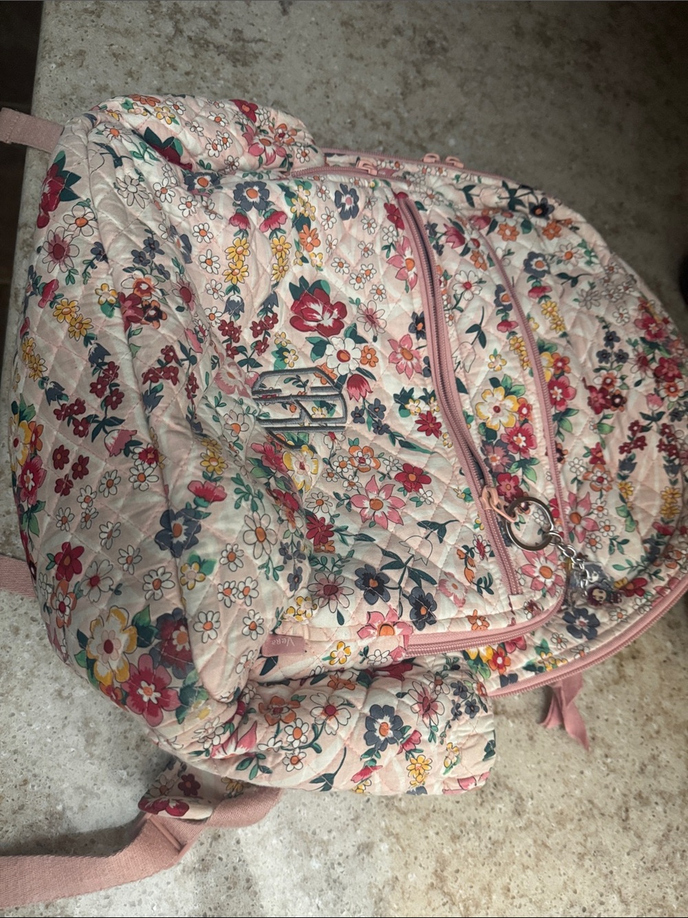 Vera Bradley Quilted Floral Backpack in Pink Multicolor - Picture 12 of 12